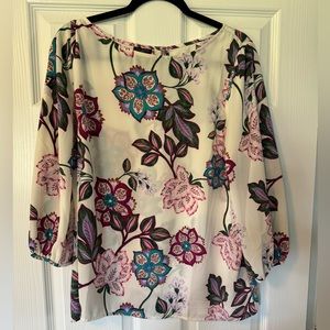 Talbots Polyester Top 3/4 Length Sleeves. XLP. Like New Condition